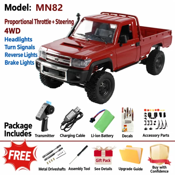 MN82 RC Upgrade Parts for Tank 300 / Wrangler 1:28 4WD Off-Road Rock Crawler