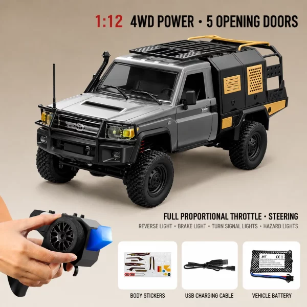 Toyota Land Cruiser 79 1:12 Scale 4WD RC Crawler Pickup Truck