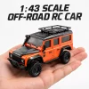 Professional 1:43 Scale 4WD Full-Proportional RC Rock Crawler – Mini Desktop Electric Off-Road Remote Control Car Toy for Boys