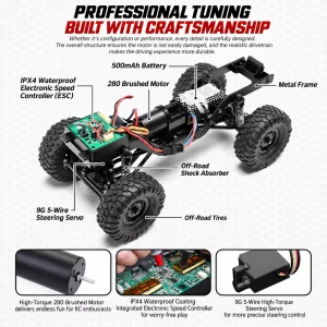 4WD RC Defender/Bronco Off-Road Rock Crawler – Professional RC Car Model Toy for Boys & Adults