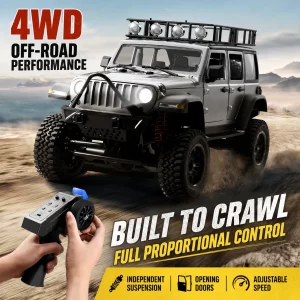 MN128 Jeep Wrangler 1:12 4WD Proportional RC Crawler