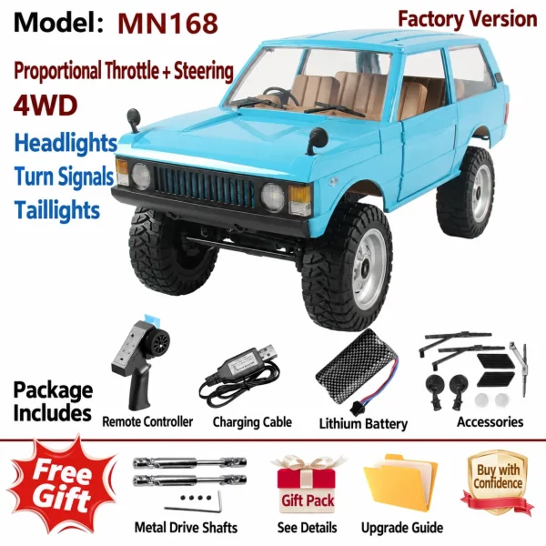 MN82 RC Upgrade Parts for Tank 300 / Wrangler 1:28 4WD Off-Road Rock Crawler