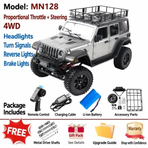 MN82 RC Upgrade Parts for Tank 300 / Wrangler 1:28 4WD Off-Road Rock Crawler