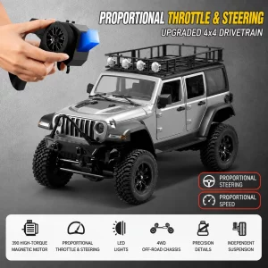 MN128 Jeep Wrangler 1:12 4WD Proportional RC Crawler