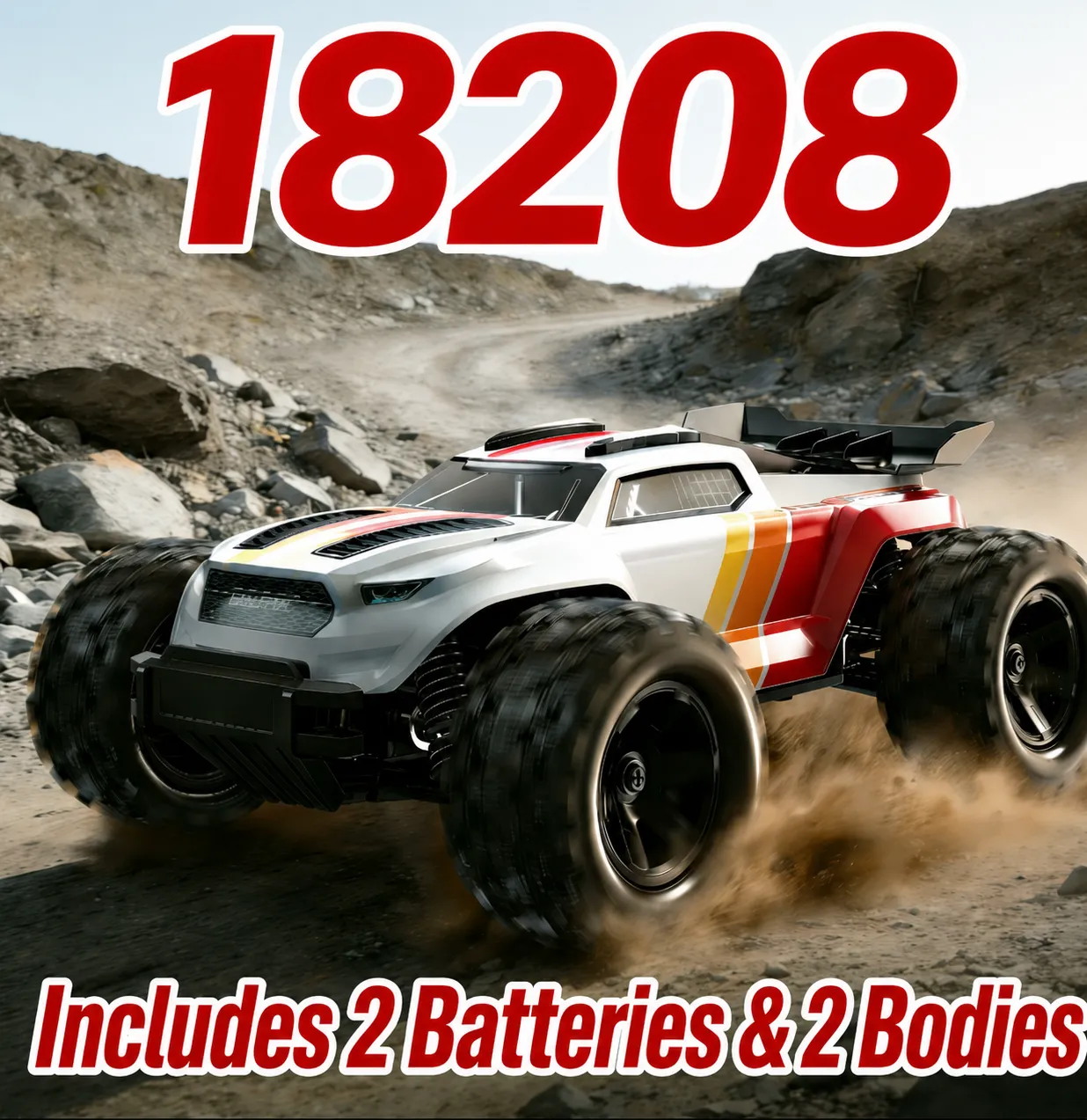 18208 1:18 High-Speed Rechargeable RC Off-Road Truck