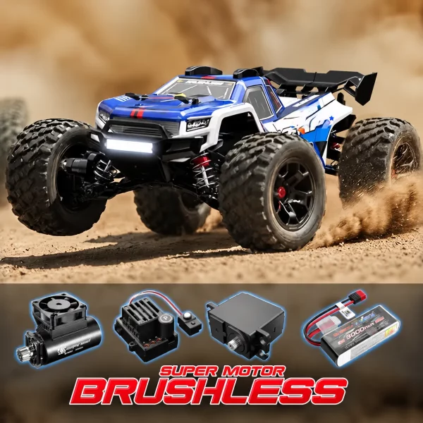HYPER GO 4WD High-Speed Brushless Off-Road RC Monster Truck for Boys