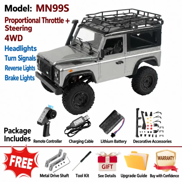 MN82 RC Upgrade Parts for Tank 300 / Wrangler 1:28 4WD Off-Road Rock Crawler