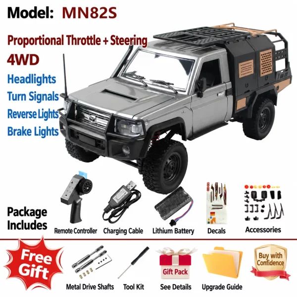 MN82 RC Upgrade Parts for Tank 300 / Wrangler 1:28 4WD Off-Road Rock Crawler