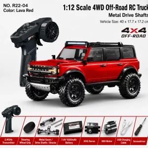 1:12 Ford Bronco Raptor 4-Door Full Proportional 4WD RC Crawler