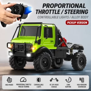 Unimog Professional 4WD RC Rock Crawler Off-Road Camper Truck – Boys’ Toy