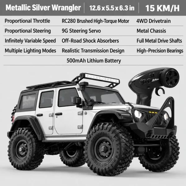 4WD RC Defender/Bronco Off-Road Rock Crawler – Professional RC Car Model Toy for Boys & Adults