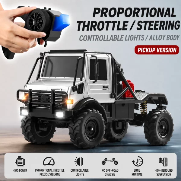 Unimog Professional 4WD RC Rock Crawler Off-Road Camper Truck – Boys’ Toy
